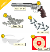 Promo Pack Plinking - Airsoft Ruger Super Co2 Billes Lunettes pas cher