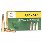 Sellier Bellot - Balle CALIBRE 7.62x54r-boite x20-MOSIN NAGANT RUSSIAN Achat vente pas cher