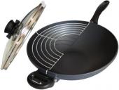 Woks avec couvercle verre ( Wok avec couvercle 36 cm tous feux (sauf induction) )