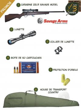 Pack promo achat carabine 22lr savage 300 stevens-calibre 22 long rifle