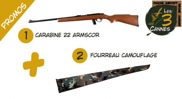 promo carabine 22lr armscor M1400 +fourreau camouflé