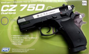 Pistolet cz 75D compact dual ton