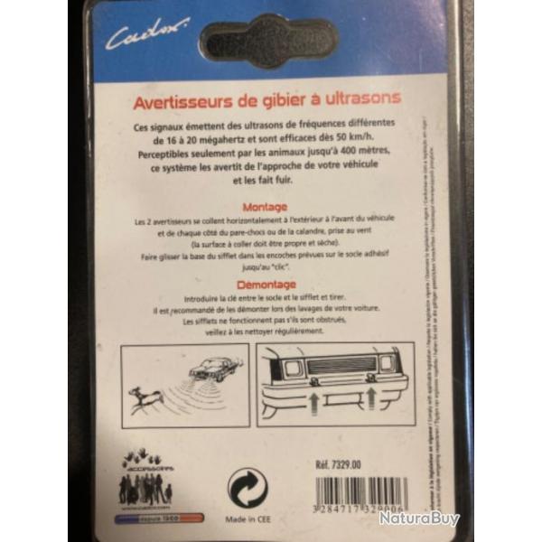 GETAJGHSD 4 Pièces Sifflets Anti-Cervidés Pour Voiture - Dispositif Ultrasonique De Sécurité Anti-Collision Animaux - Noir